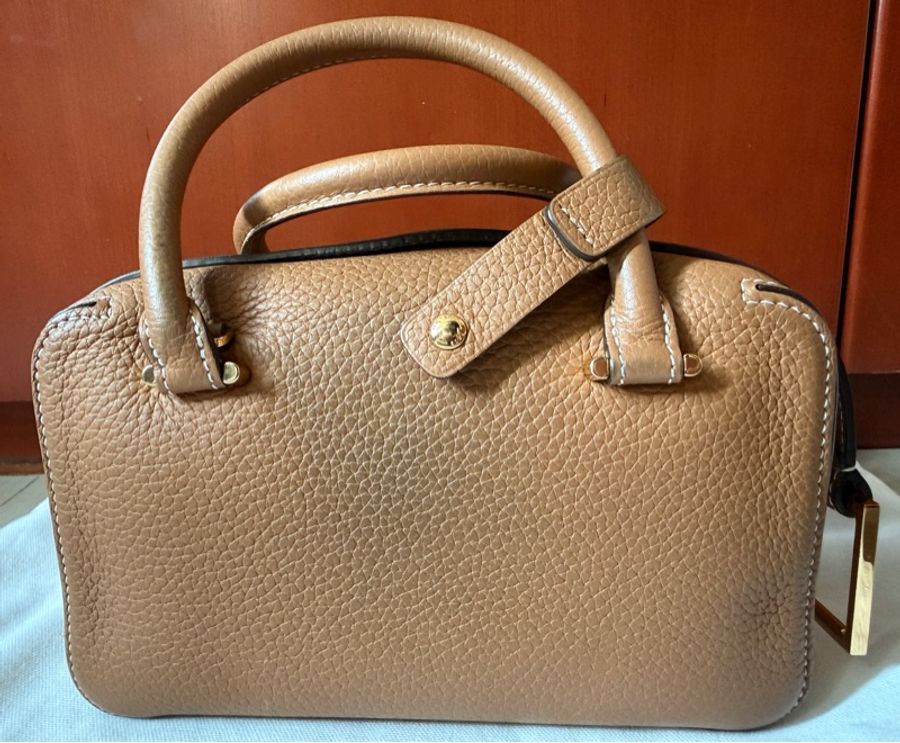 Delvaux cool box mini 金棕 啡色-51