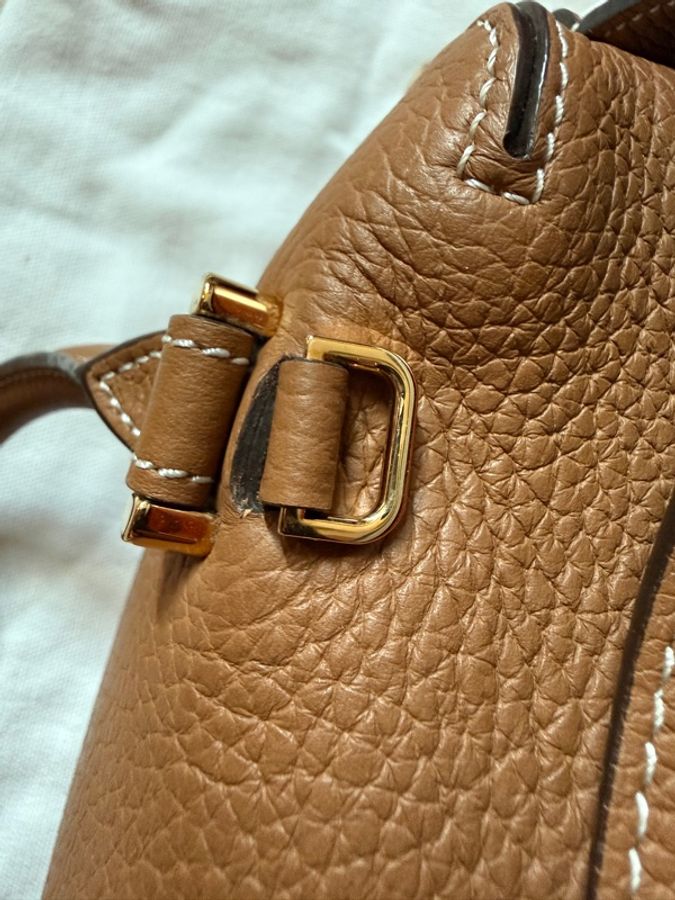 Delvaux cool box mini 金棕 啡色-53