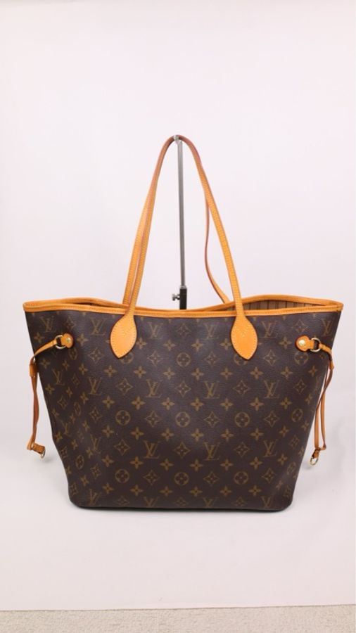 LV棕色老花neverfull tote包-0