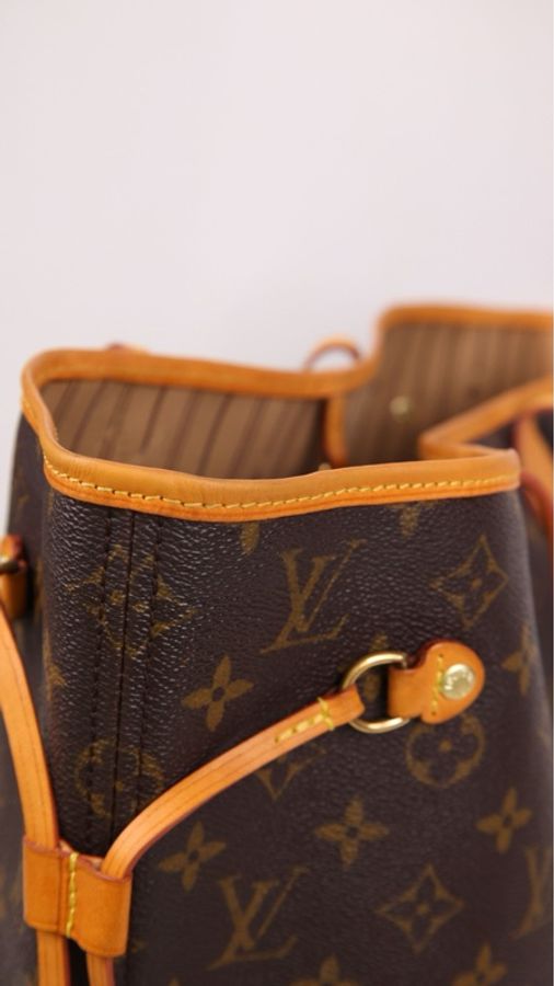 LV棕色老花neverfull tote包-11