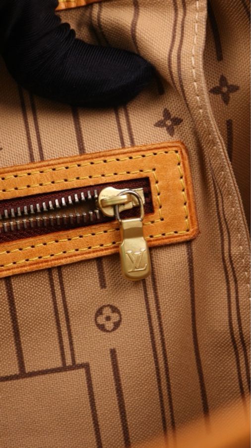LV棕色老花neverfull tote包-31