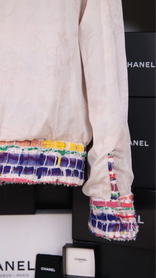 Chanel 15年女权系列秀款彩色马赛克编织圆领上衣外套-26