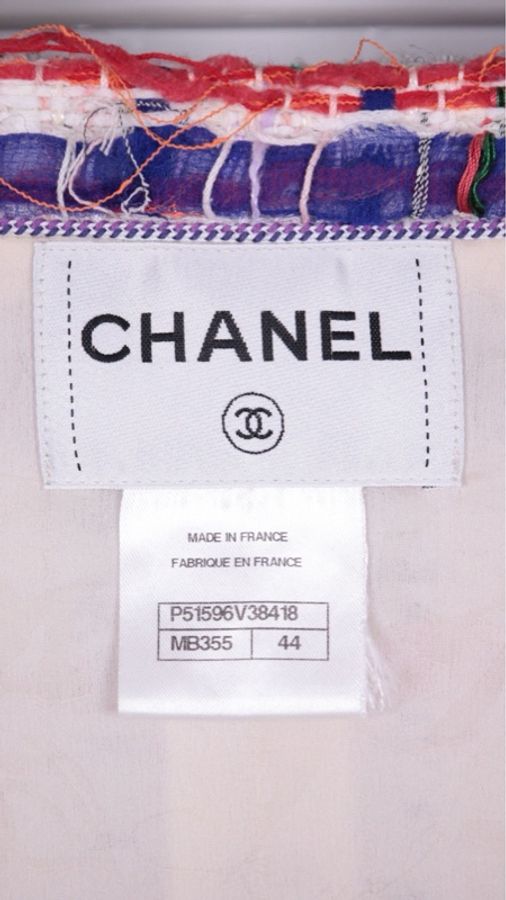 Chanel 15年女权系列秀款彩色马赛克编织圆领上衣外套-39