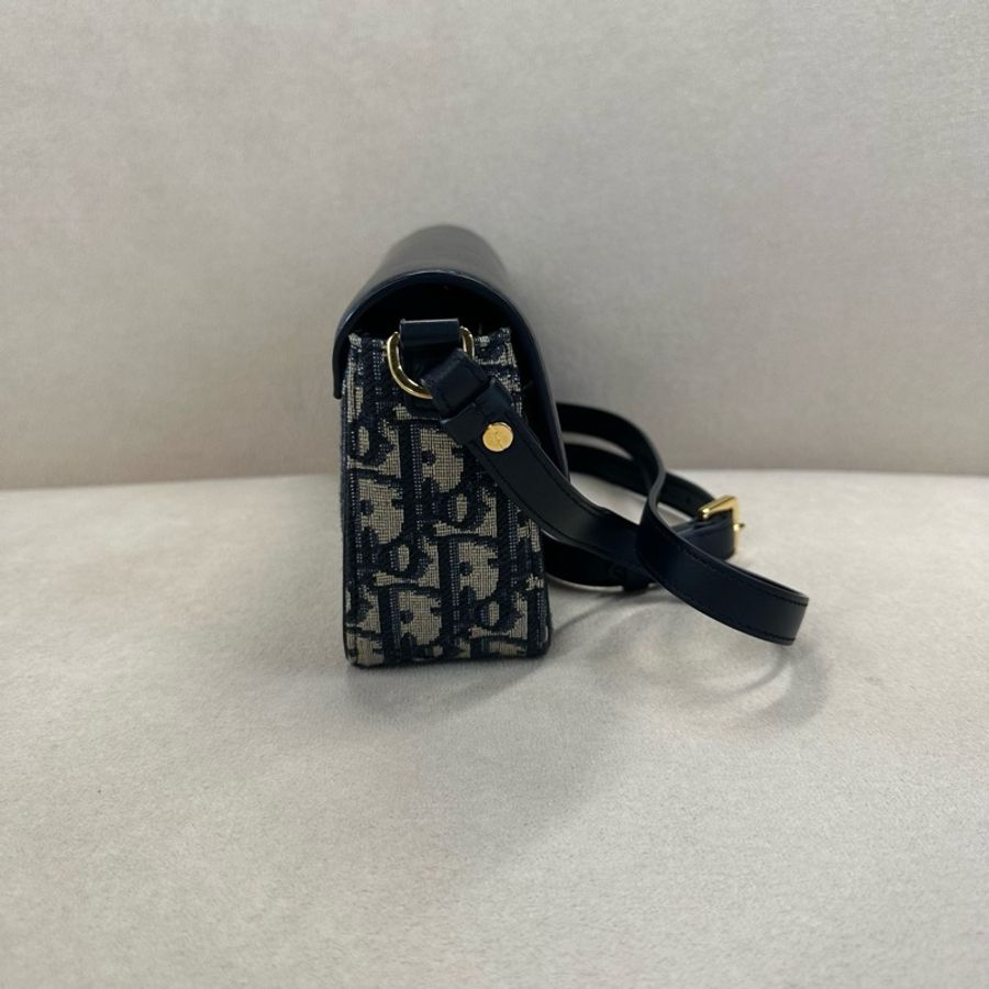 Dior 迪奧 藍色 蒙田 Montaigne AVE 鏈條包 老花拼皮-3