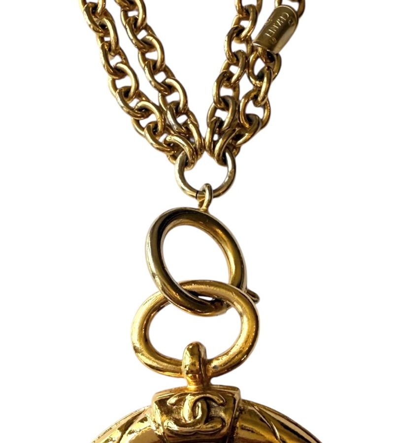 Chanel Matelasse long necklace-7