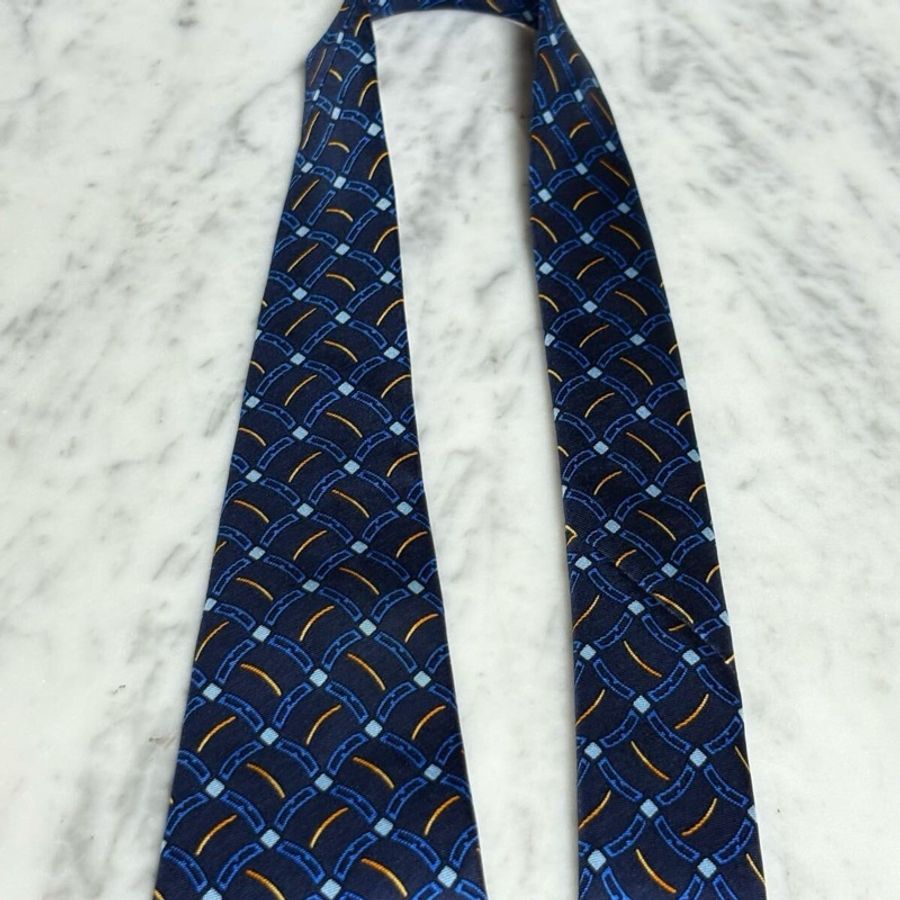 真品 FENDI 絲綢領帶 Zucca 義大利製 100% Silk-3