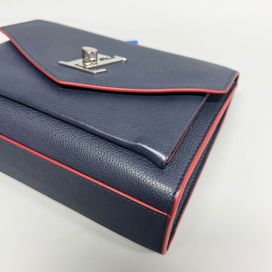 Louis Vuitton 路易威登 深藍色全皮mylockme 信封郵差包 尺寸:22.5*17cm-3