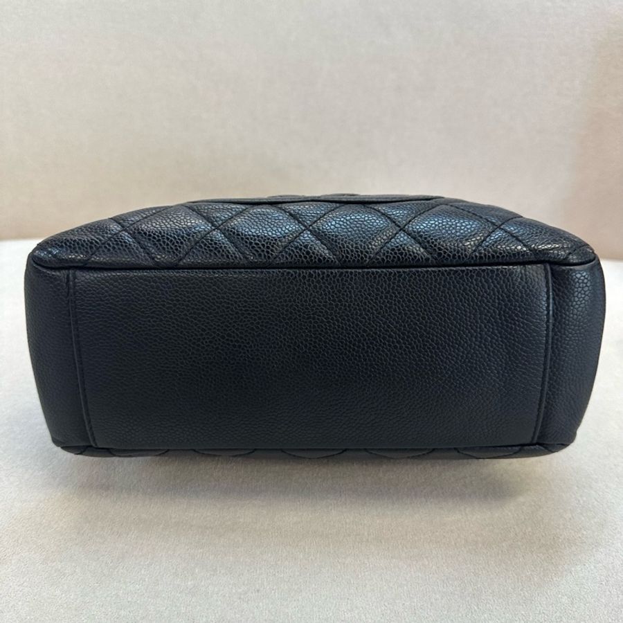 Chanel 香奈兒黑金 pst 荔枝 牛皮 單肩斜挎包 11開-4