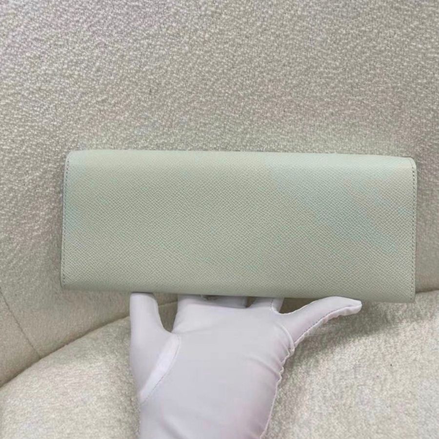 🌈Hermes🌈Maillon To Go💚氣泡綠銀扣🌟全新閑置🌈 Epsom皮🌟Stamp B🌟原貼膜在🌟有盒💚Maillontogo🌟豬鼻子🌟愛馬仕🌟-9