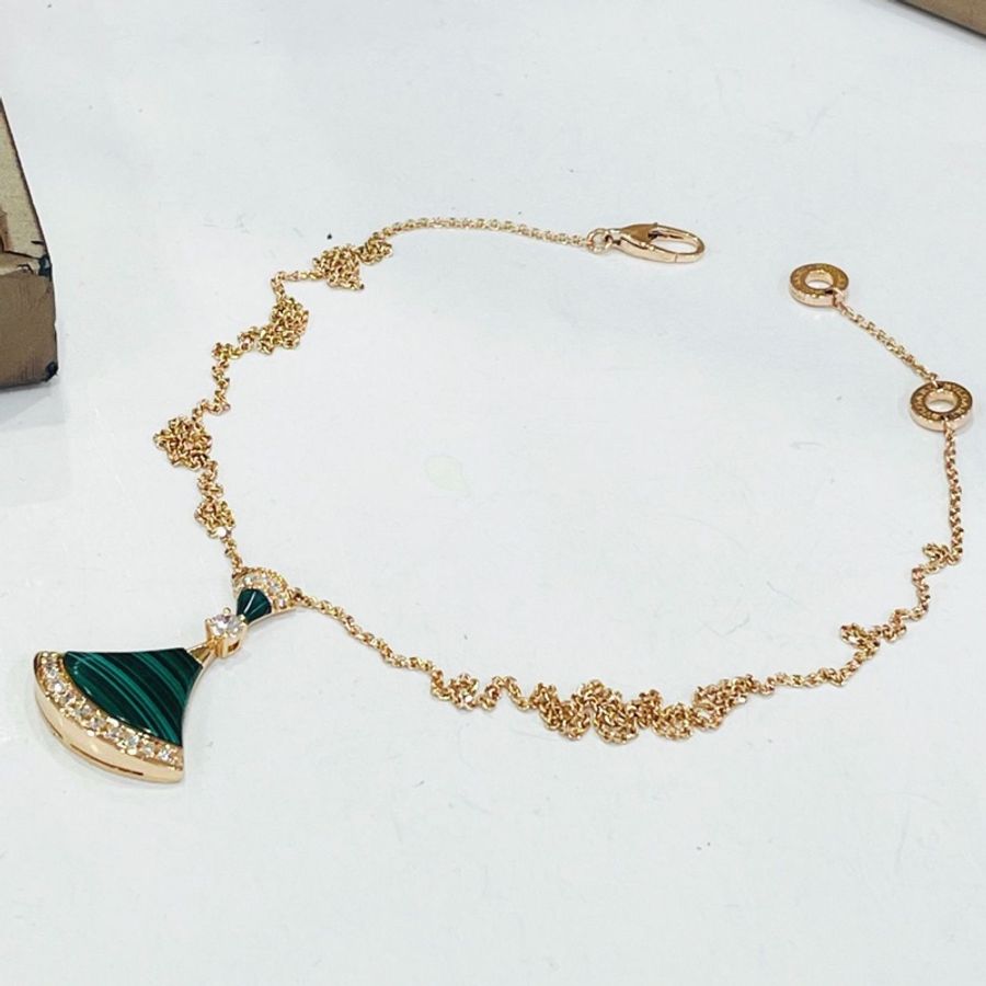 寶格麗 bvlgari Diva's Dream孔雀石裙子扇子項鍊 單品-4