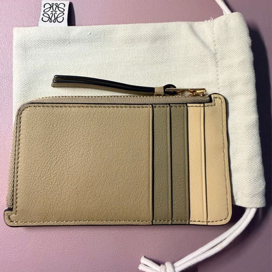 LOEWE PUZZLE 經典烙印LOGO撞色拼接信用卡證件零錢包-10