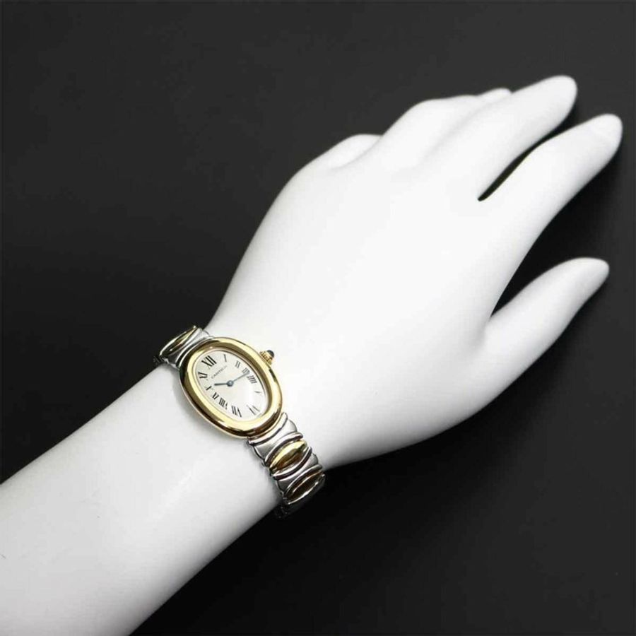 卡地亞 Baignoire Belle Epoque W40002F2 女士腕錶,象牙色,18K黃金,石英錶-2