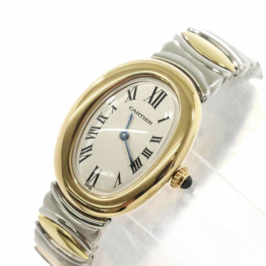 卡地亞 Baignoire Belle Epoque W40002F2 女士腕錶,象牙色,18K黃金,石英錶-6