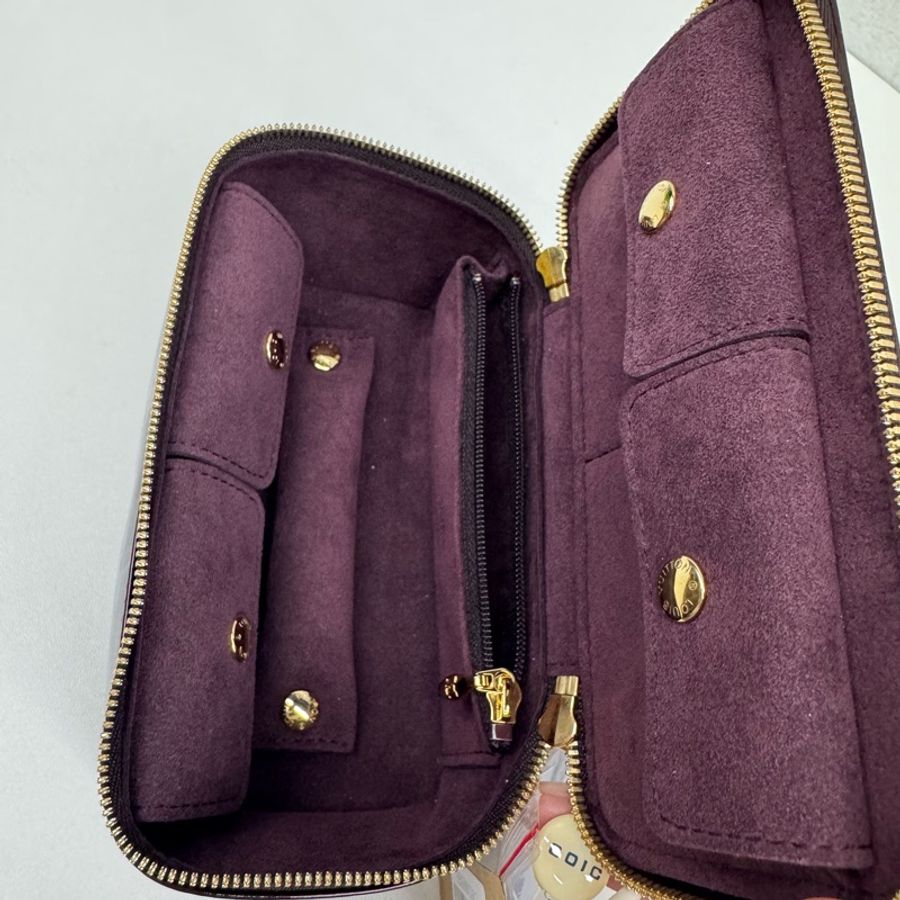 Louis Vuitton 經典車釐子色手拎化妝首飾盒化妝盒-12