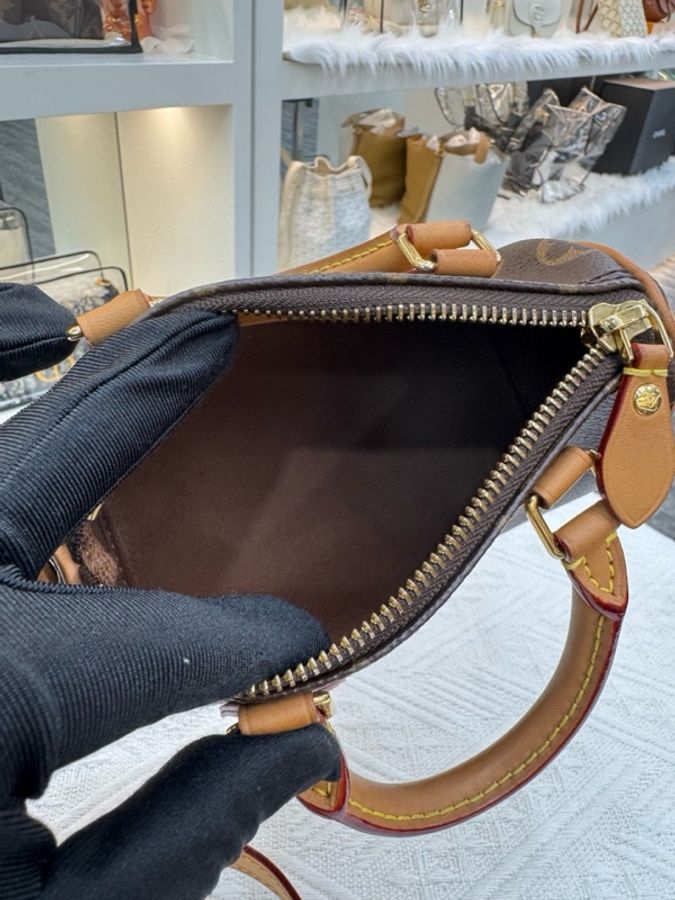路易威登/Louis Vuitton 新款Nano Speedy 24年單肩斜挎包 肩帶可調節可拆卸 尺寸16.5x8x10cm-7