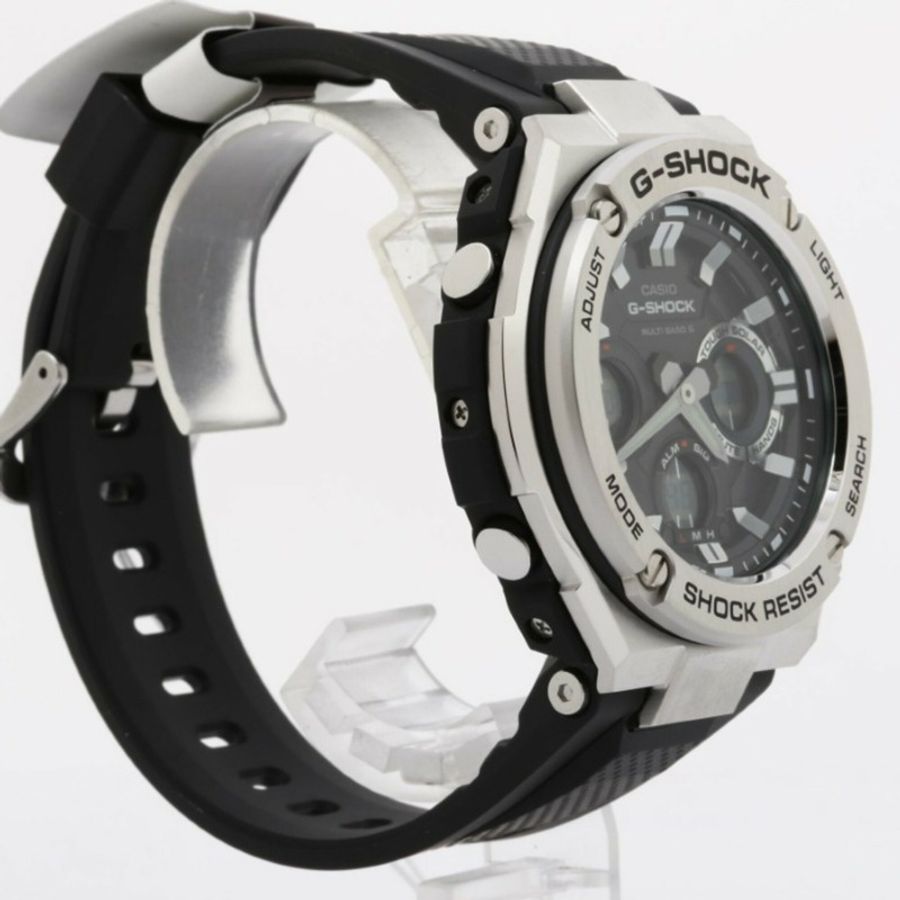 卡西歐 G-SHOCK G-STEEL GST-W100 系列 GST-W110-1AJF 黑色樹脂/不鏽鋼男士手錶-2