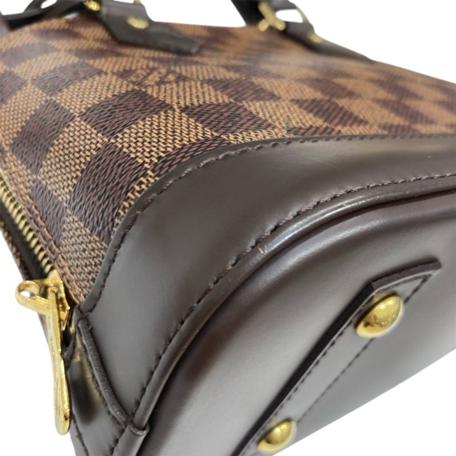 LOUIS VUITTON 路易威登 N41221 經典DAMIER ALMA BB PVC手提斜背手提包 棕色-8