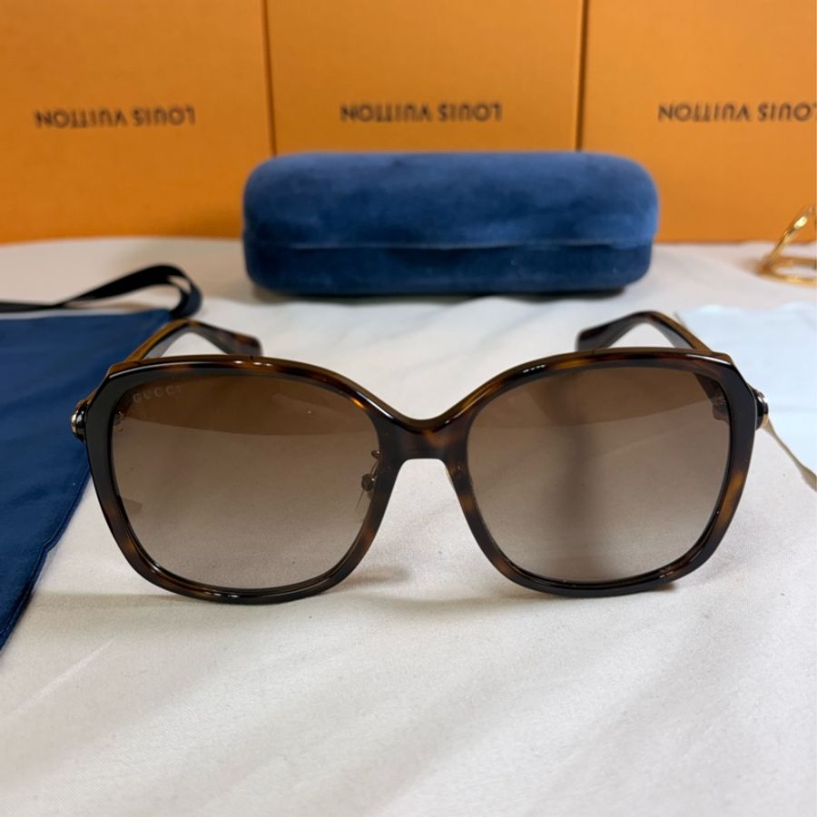 🕶️驚喜入手 即將下架 Gucci 古馳 雙G 蜜蜂 琥珀 太陽眼鏡/墨鏡-5