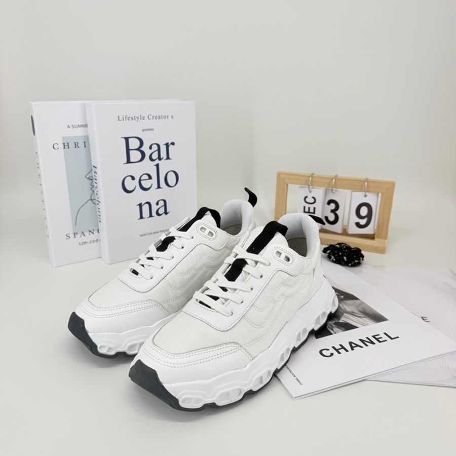 98新HERMES 愛馬仕 Impulse 皮革 白色休閒鞋-8