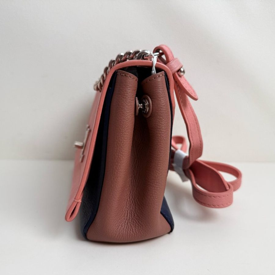LV路易威登/Louis Vuitton 粉藍拼色手提包斜挎包,銀色五金 附件:肩帶 底長:22cm 芯片款-4