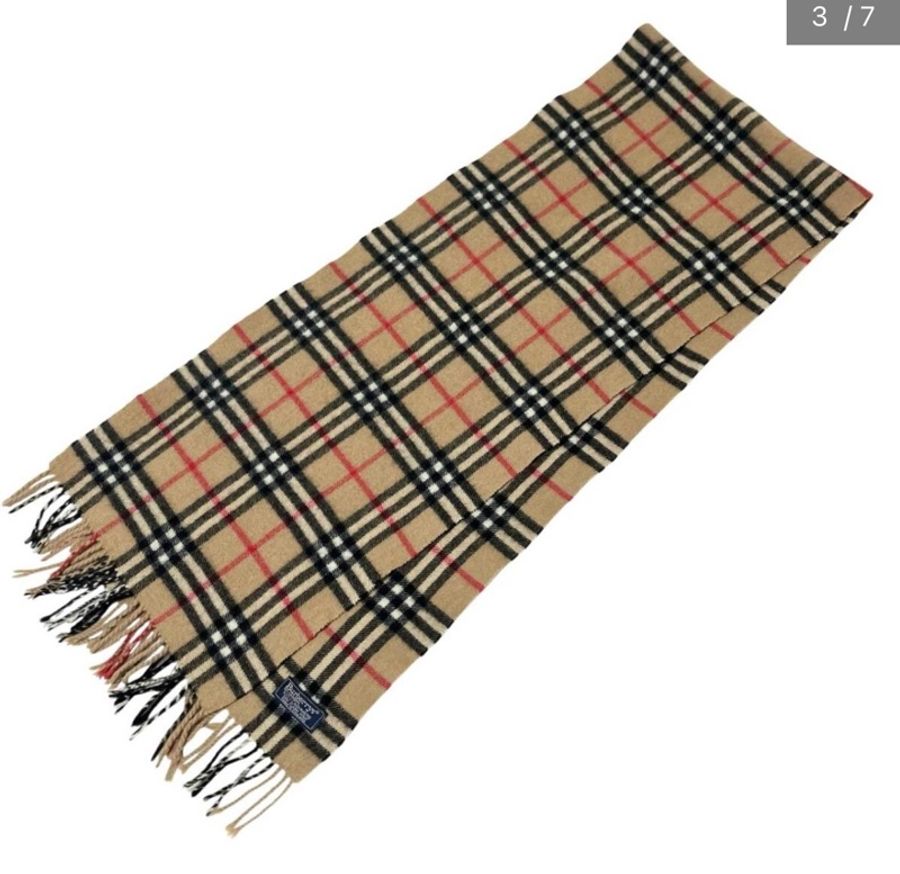 BURBERRY經典格紋羊絨圍巾-2