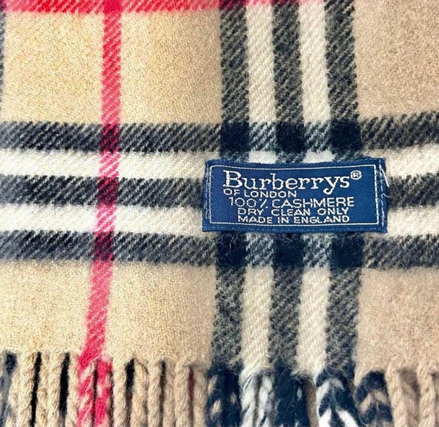 BURBERRY經典格紋羊絨圍巾-3