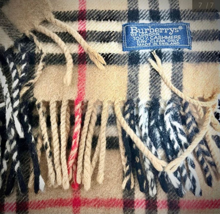 BURBERRY經典格紋羊絨圍巾-6