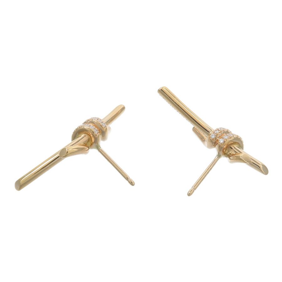TIFFANY&CO 18K玫瑰金Knot Earrings鑽石耳環-3