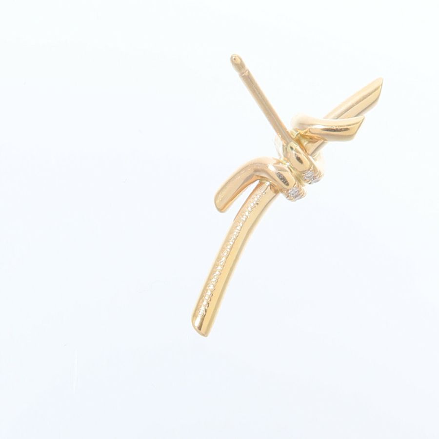 TIFFANY&CO 18K玫瑰金Knot Earrings鑽石耳環-4