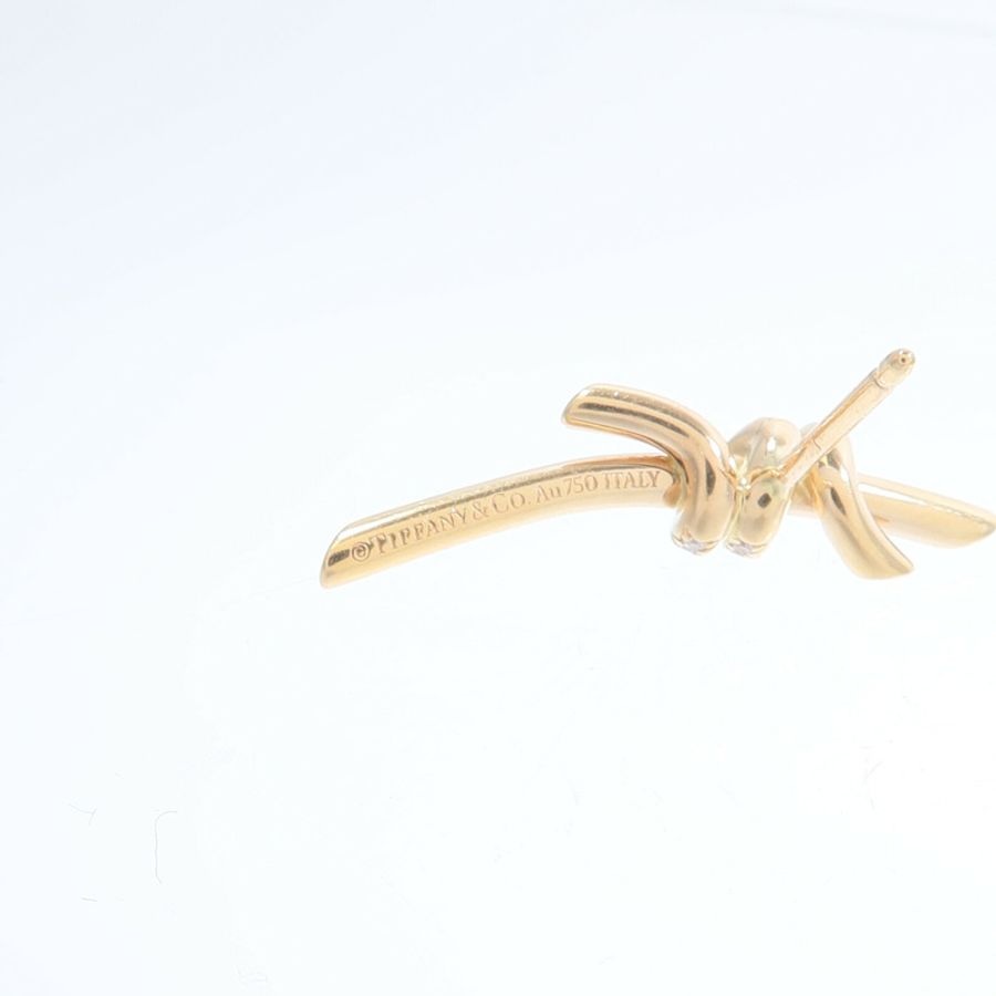 TIFFANY&CO 18K玫瑰金Knot Earrings鑽石耳環-5