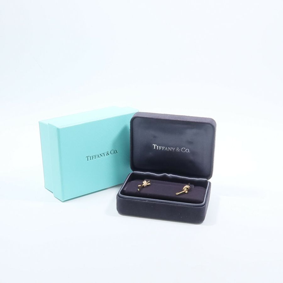 TIFFANY&CO 18K玫瑰金Knot Earrings鑽石耳環-7