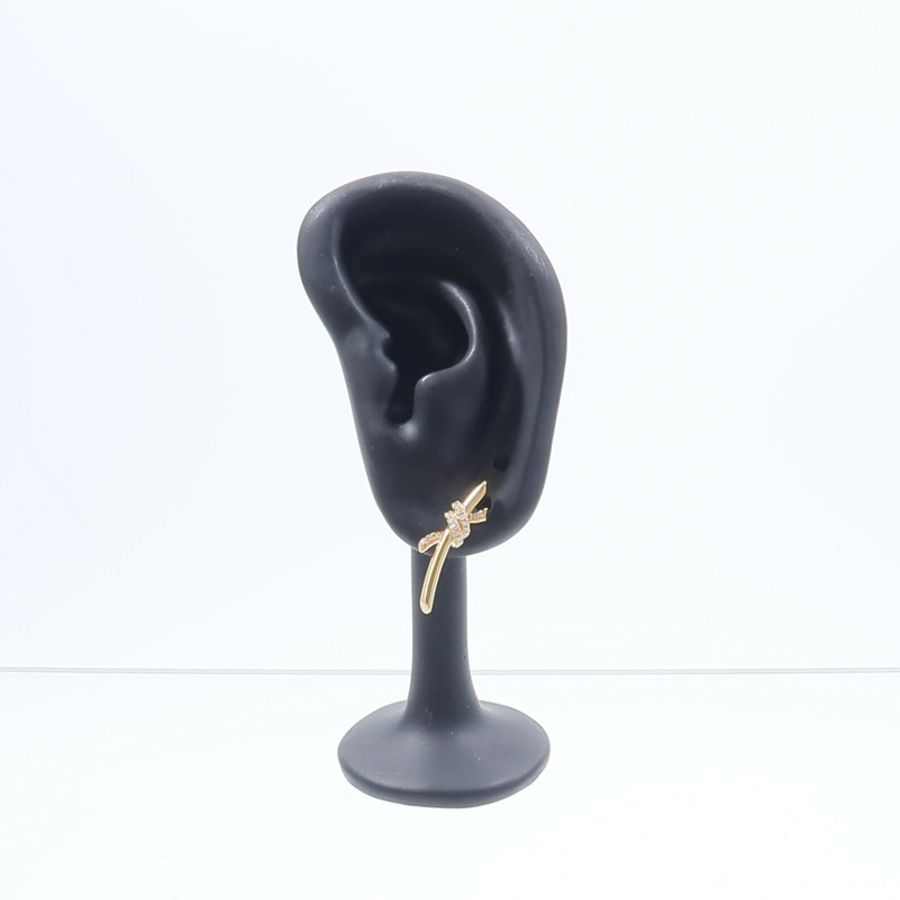 TIFFANY&CO 18K玫瑰金Knot Earrings鑽石耳環-8