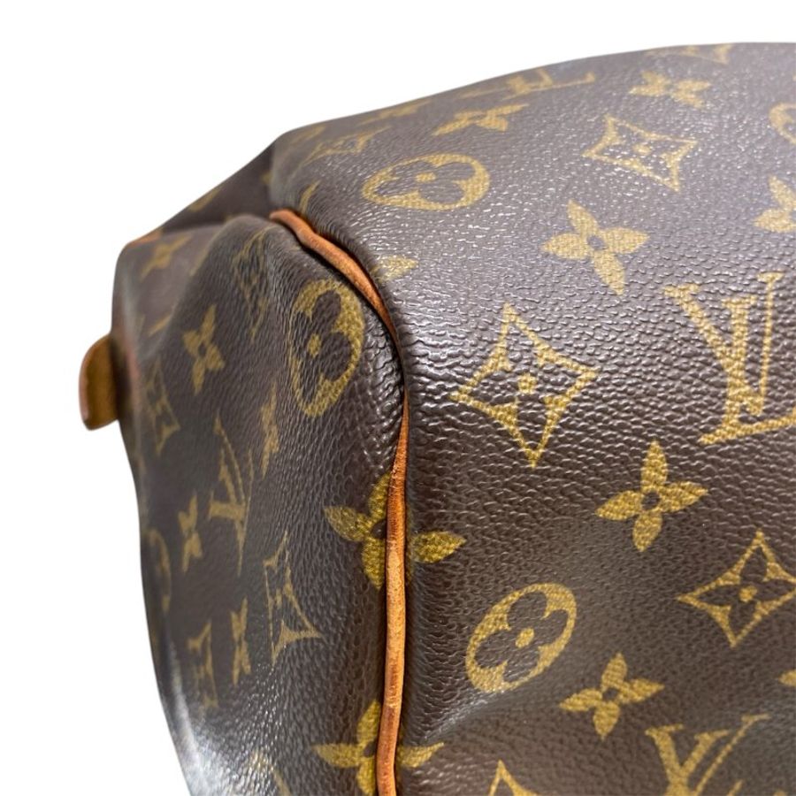 LOUIS VUITTON 路易威登 M41111 SPEEDY 35 波士頓包 PVC帆布 老花 棕色 金釦-5