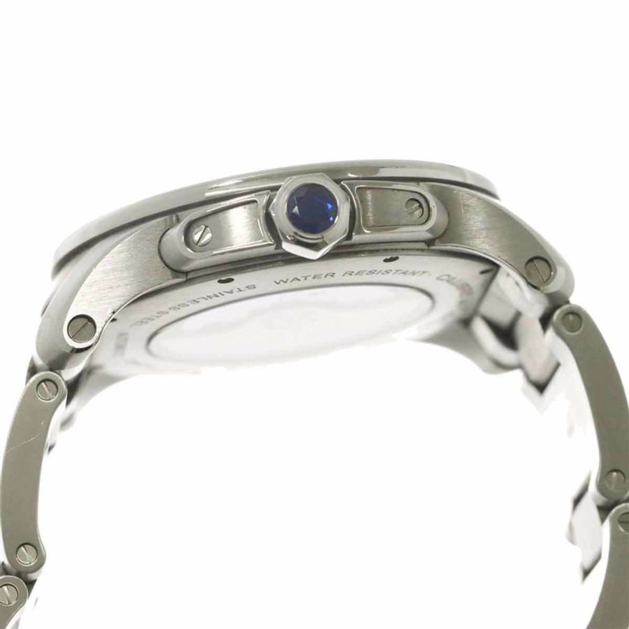 卡地亞 Calibre de W7100015 男士腕錶,日期顯示,銀色錶盤,小秒針,自動上鍊-4