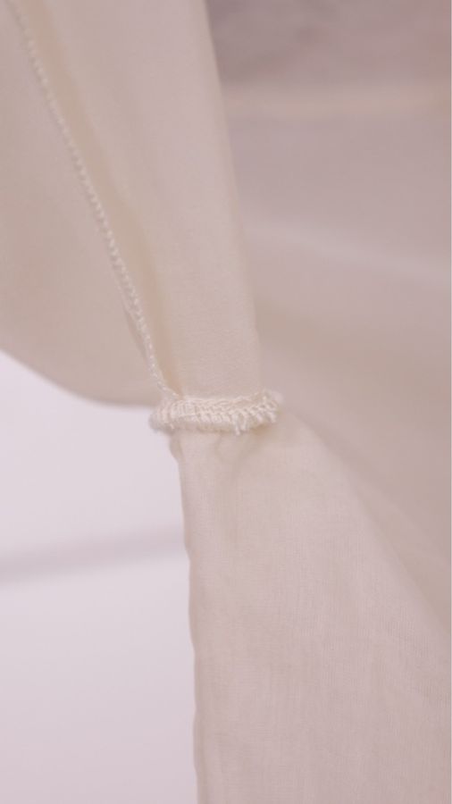 Chanel 08年高级手工坊系列奶白色重工蕾丝花边长袖衬衫FR38 25/1-18