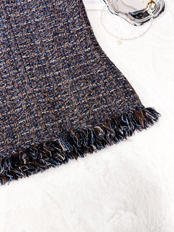 CHANEL Tweed 無袖流蘇背心 Size36-6