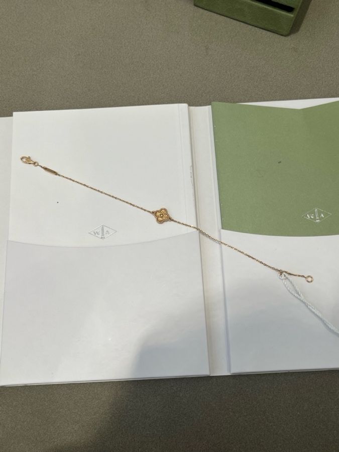 梵克雅寶VCA雙面熔岩小花手鍊 25年證書-4