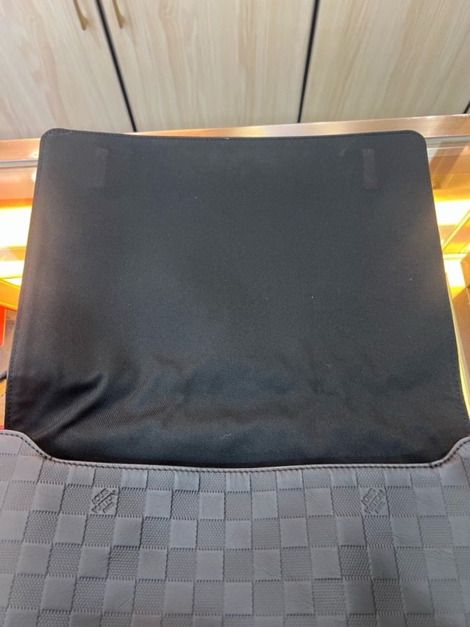 Louis Vuitton.路易威登 黑棋盤格全皮單肩斜挎包 尺寸 33x27x8cm-8