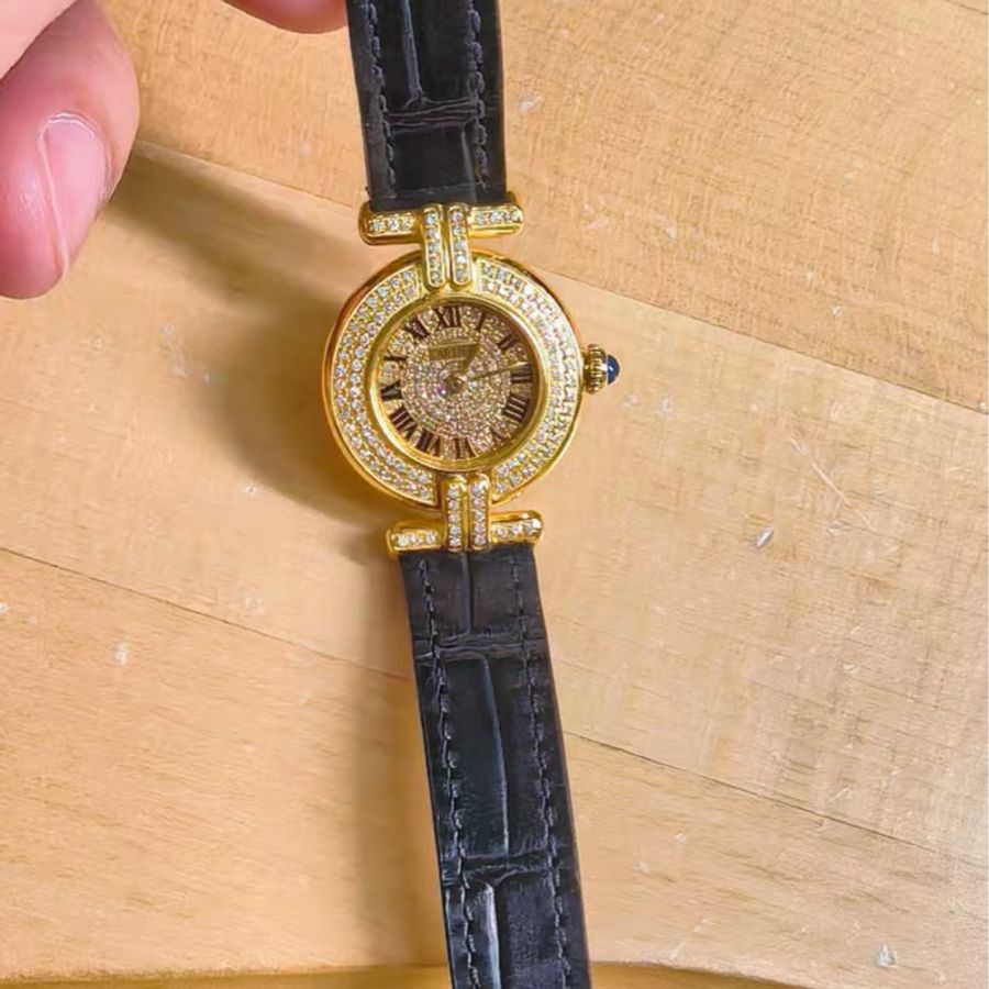 【1萬戴出上百萬效果👍🏻全網最低價💫】Cartier/卡地亞 小旋風系列女士 鑽石腕錶-2
