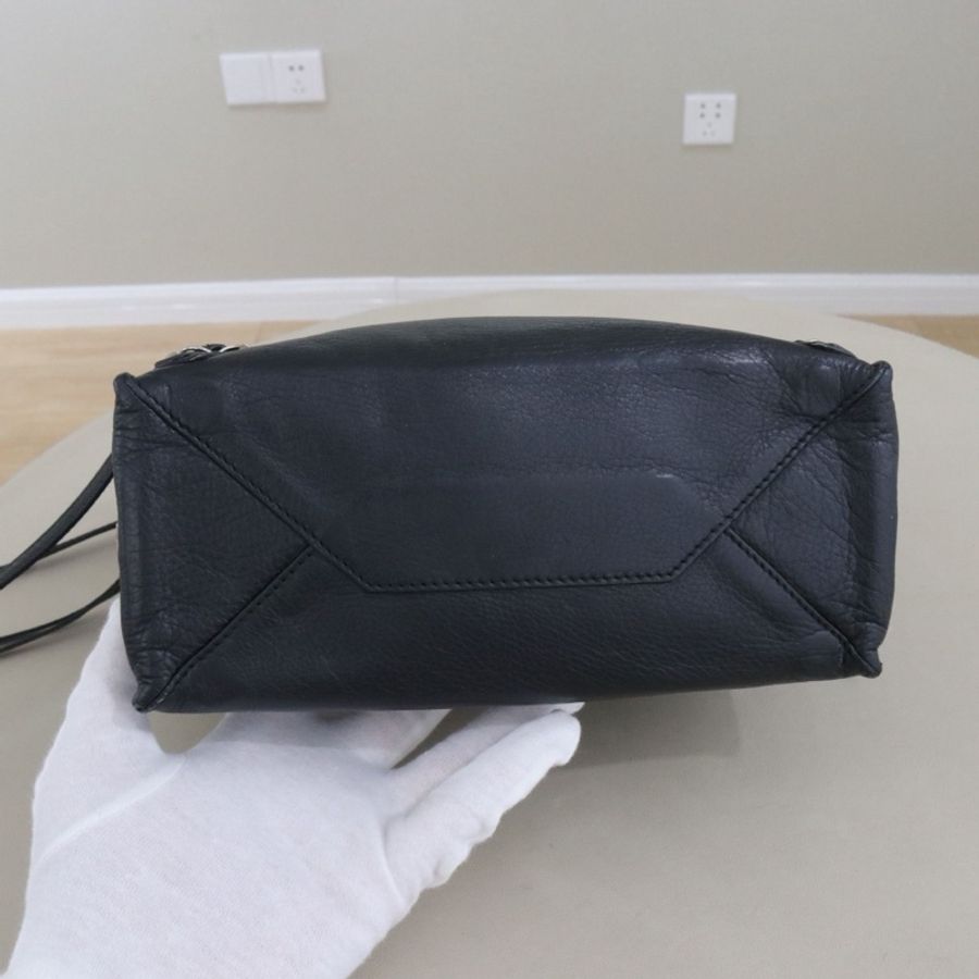 Balenciaga • 經典黑銀Papier迷你機車包-6