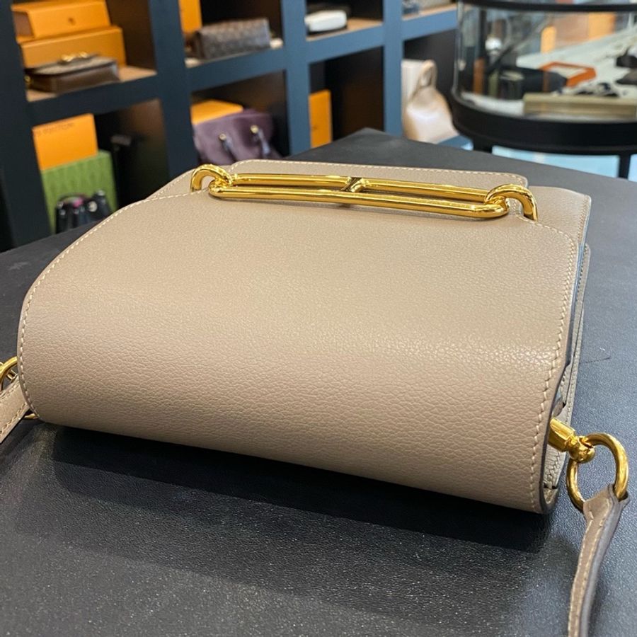 Hermes/愛馬仕 roulis豬鼻子 evercolor 風衣灰 外縫金扣 A刻-4