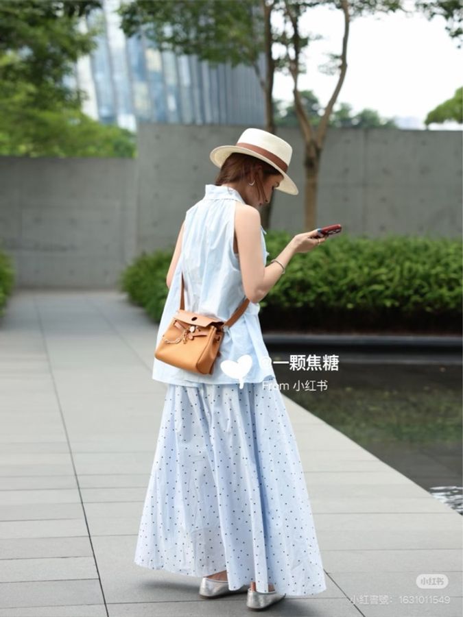 愛馬仕Hermes Mini herbag 自然沙色金釦G刻-3