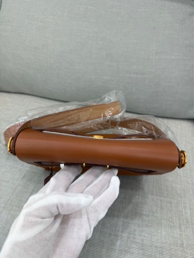 愛馬仕Hermes Mini herbag 自然沙色金釦G刻-16