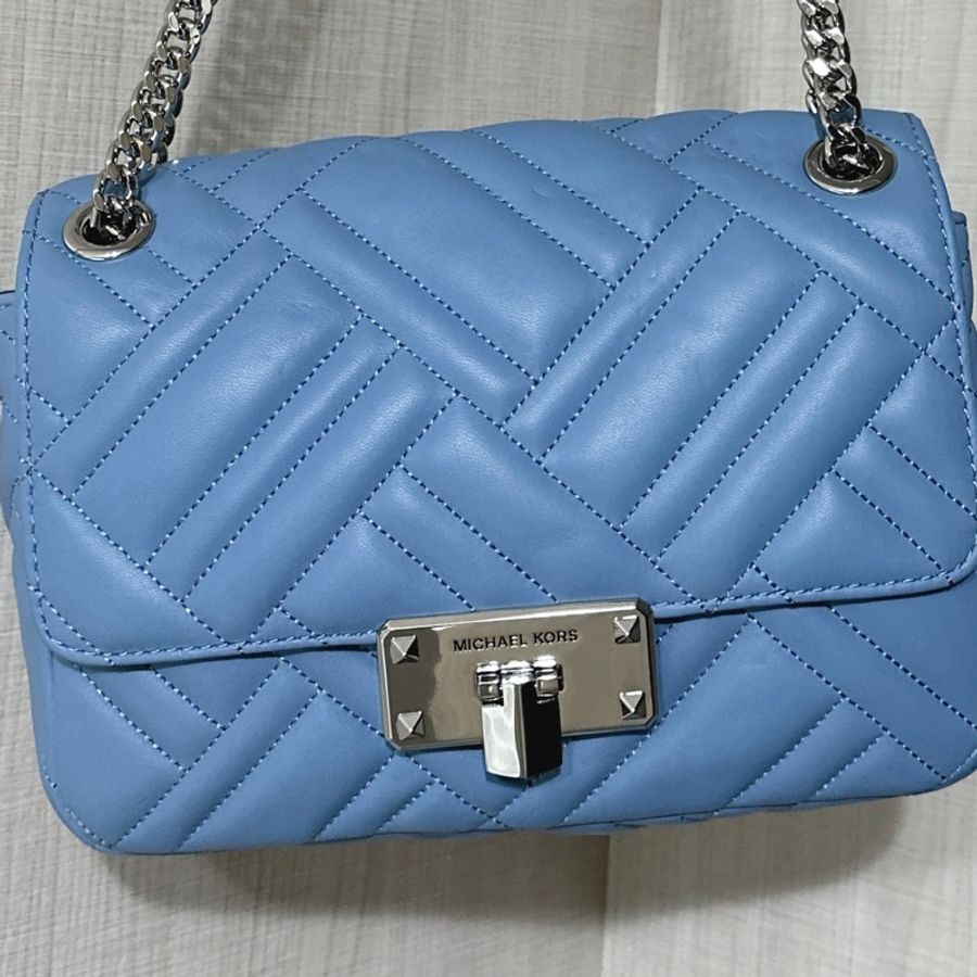 Michael Kors 絎縫皮革鏈帶肩背包-5