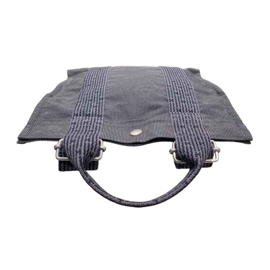 HERMES 愛馬仕 Herline a dos PM 後背包 帆布 灰色 銀釦-5