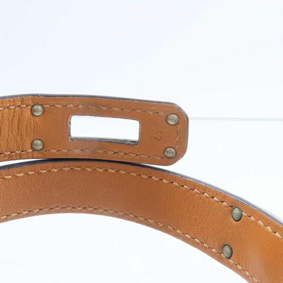 HERMES Box Calf皮革Kelly Double Tour手帶Noir-7