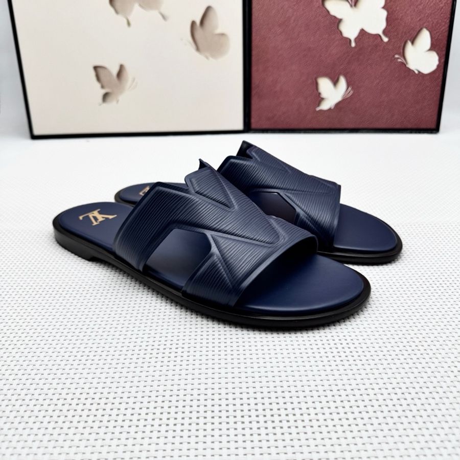 未使用 Louis Vuitton 路易威登 藍色水波紋拖鞋 UK11 45碼-2