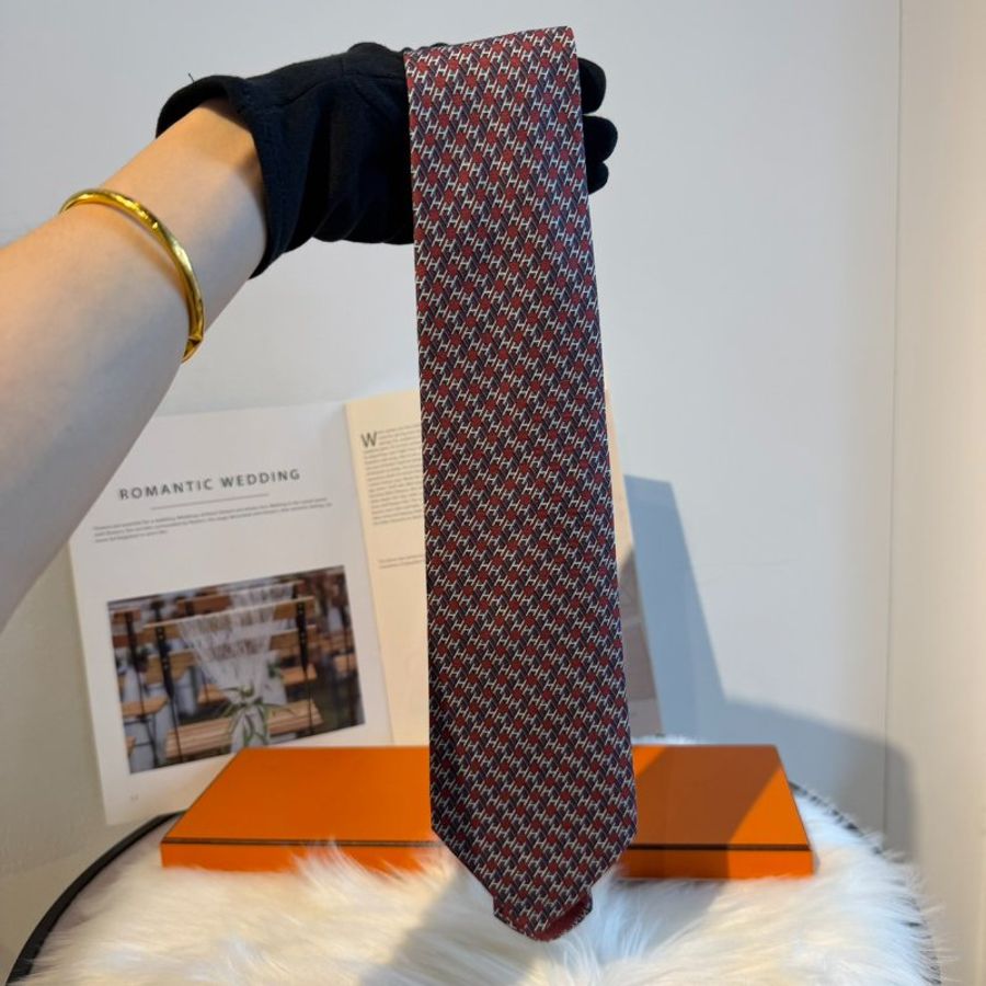 Hermès (愛馬仕) 真絲領帶-0