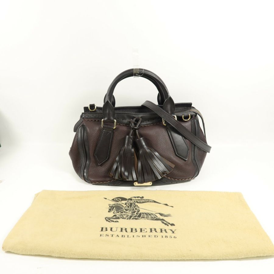 BURBERRY 牛皮皮革2 Way Shoulder手挽肩背兩用袋-16