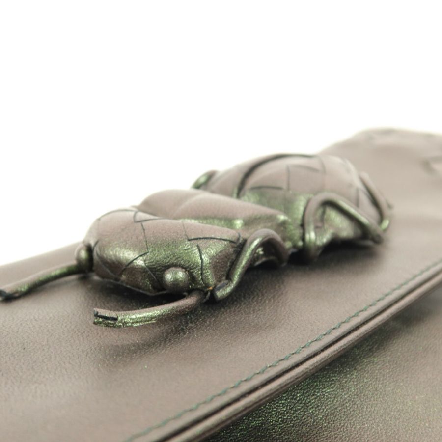 BOTTEGA VENETA 牛皮皮革Beetle Iridescent Clutch手拿包-6
